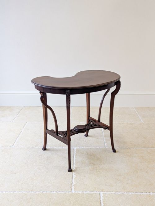 ANTIQUE EDWARDIAN ART NOUVEAU MAHOGANY SIDE TABLE C1900 - ADDITIONAL PHOTO 17
