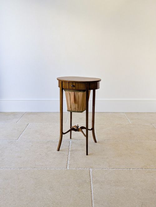 ANTIQUE EDWARDIAN MAHOGANY WORK TABLE C1910 - ADDITIONAL PHOTO 3