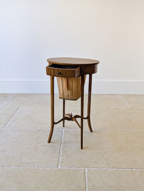 ANTIQUE EDWARDIAN MAHOGANY WORK TABLE C1910 - ADDITIONAL PHOTO 5
