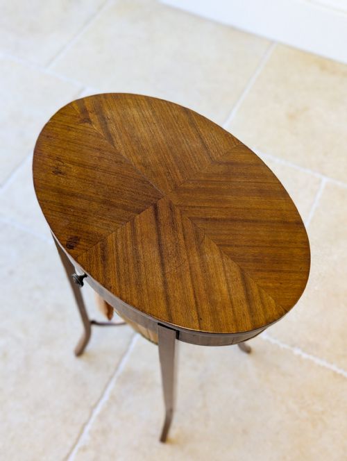 ANTIQUE EDWARDIAN MAHOGANY WORK TABLE C1910 - ADDITIONAL PHOTO 6