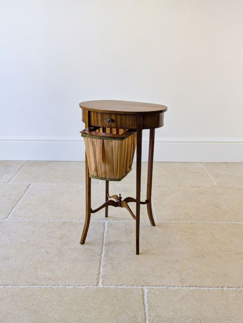 ANTIQUE EDWARDIAN MAHOGANY WORK TABLE C1910 - ADDITIONAL PHOTO 7