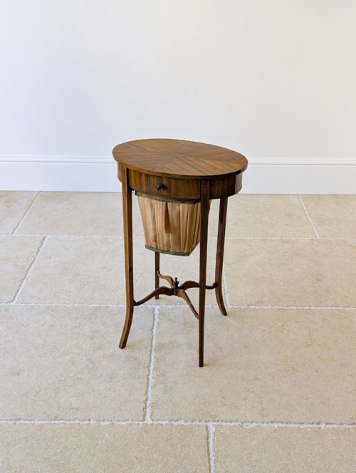 ANTIQUE EDWARDIAN MAHOGANY WORK TABLE C1910 - ADDITIONAL PHOTO 9