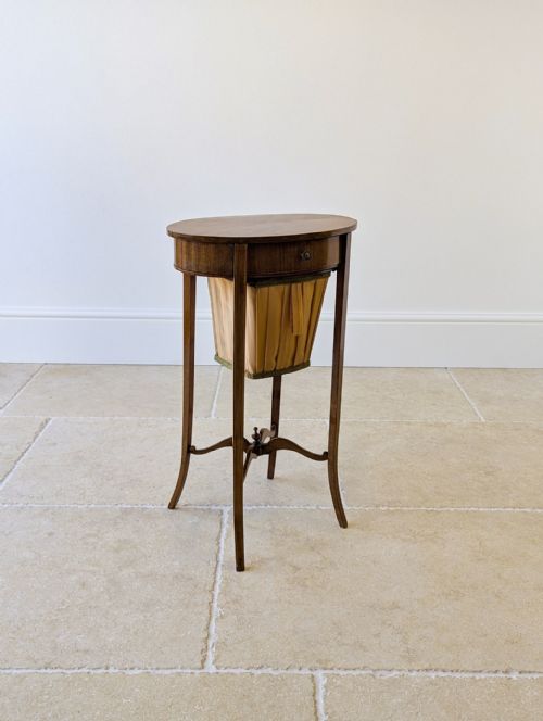 ANTIQUE EDWARDIAN MAHOGANY WORK TABLE C1910 - ADDITIONAL PHOTO 11