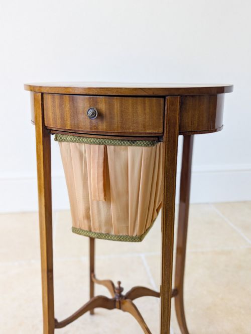 ANTIQUE EDWARDIAN MAHOGANY WORK TABLE C1910 - ADDITIONAL PHOTO 13