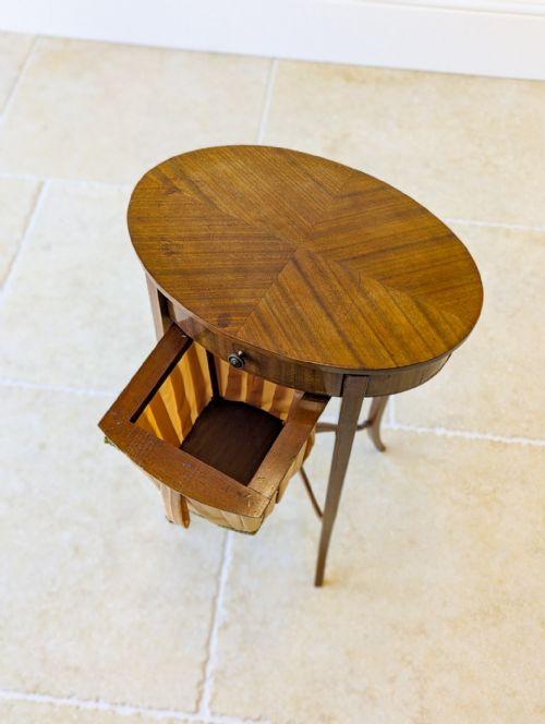 ANTIQUE EDWARDIAN MAHOGANY WORK TABLE C1910 - ADDITIONAL PHOTO 16