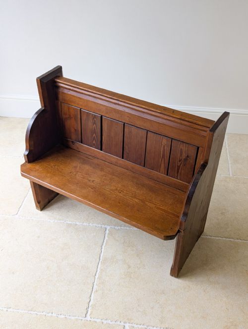 ANTIQUE VICTORIAN PITCH PINE PEW C1890 - ADDITIONAL PHOTO 1