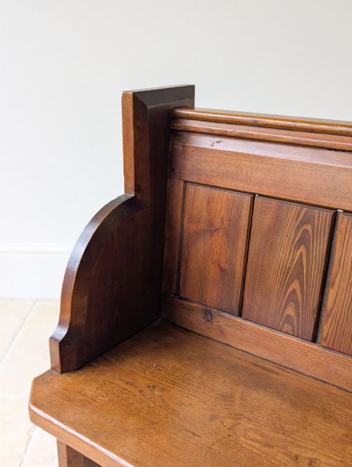 ANTIQUE VICTORIAN PITCH PINE PEW C1890 - ADDITIONAL PHOTO 4