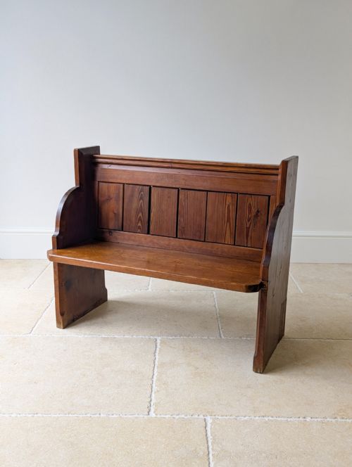 ANTIQUE VICTORIAN PITCH PINE PEW C1890 - ADDITIONAL PHOTO 5