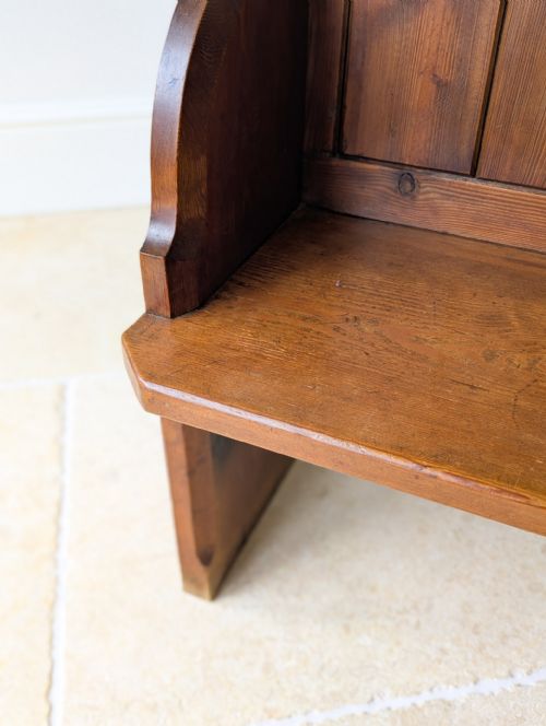 ANTIQUE VICTORIAN PITCH PINE PEW C1890 - ADDITIONAL PHOTO 8