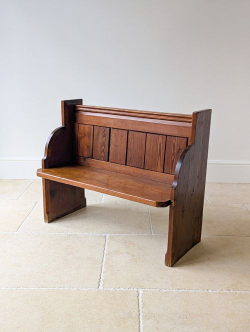 ANTIQUE VICTORIAN PITCH PINE PEW C1890