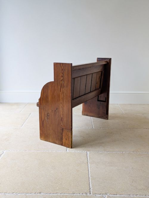 ANTIQUE VICTORIAN PITCH PINE PEW C1890 - ADDITIONAL PHOTO 10