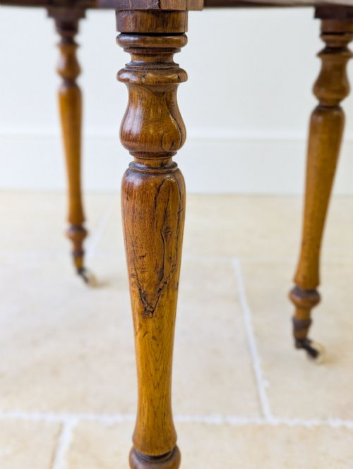 ANTIQUE EARLY VICTORIAN OAK COUNTRY HOUSE GALLERY SIDE TABLE C1840 - ADDITIONAL PHOTO 9