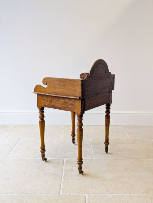 ANTIQUE EARLY VICTORIAN OAK COUNTRY HOUSE GALLERY SIDE TABLE C1840 - ADDITIONAL PHOTO 13