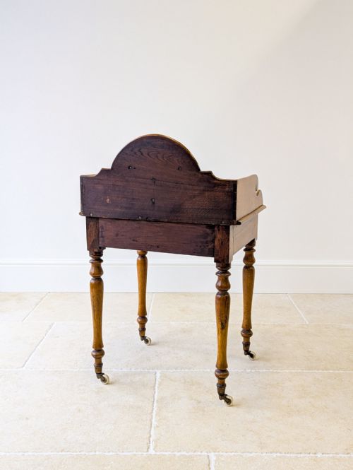 ANTIQUE EARLY VICTORIAN OAK COUNTRY HOUSE GALLERY SIDE TABLE C1840 - ADDITIONAL PHOTO 14
