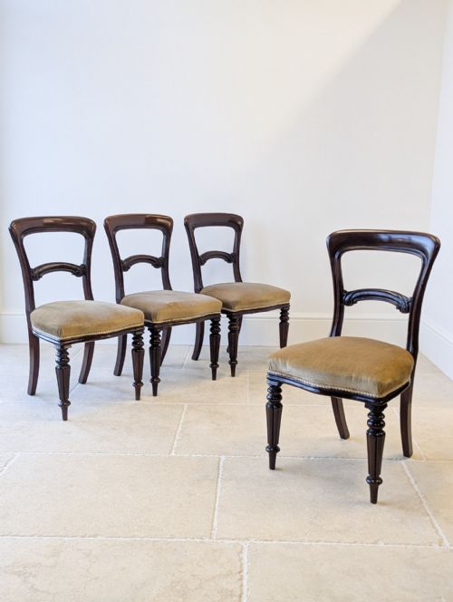 Set of Four Antique Victorian Mahogany Dining Chairs C.1880
