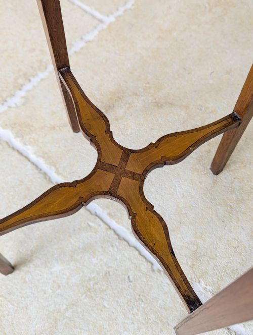 ANTIQUE GEORGIAN MAHOGANY OCTAGONAL SHERATON URN STAND C1780 - ADDITIONAL PHOTO 6