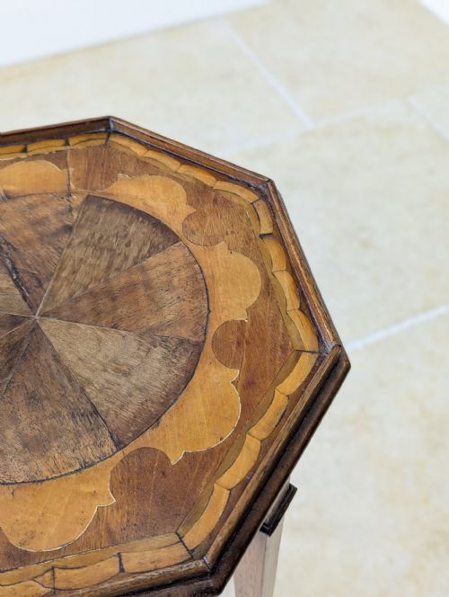 ANTIQUE GEORGIAN MAHOGANY OCTAGONAL SHERATON URN STAND C1780 - ADDITIONAL PHOTO 8