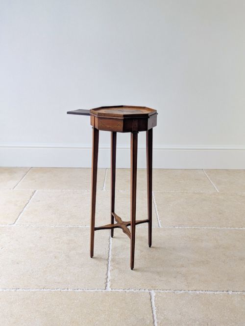 ANTIQUE GEORGIAN MAHOGANY OCTAGONAL SHERATON URN STAND C1780 - ADDITIONAL PHOTO 18