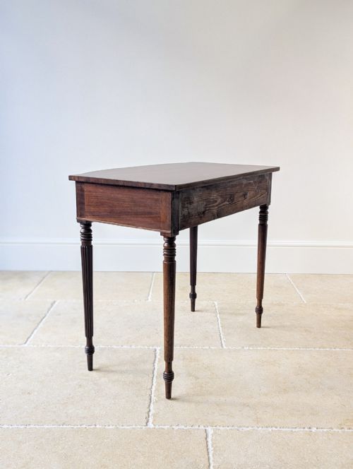 ANTIQUE REGENCY MAHOGANY BOWFRONTED SIDE TABLE C1820 - ADDITIONAL PHOTO 11