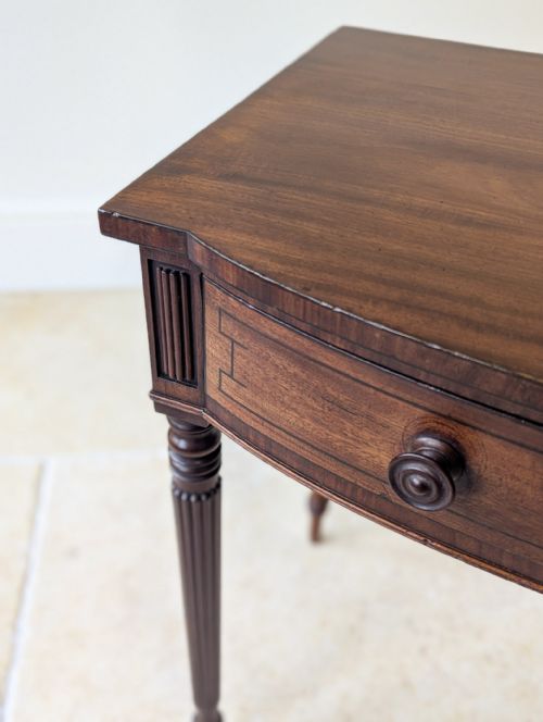 ANTIQUE REGENCY MAHOGANY BOWFRONTED SIDE TABLE C1820 - ADDITIONAL PHOTO 12