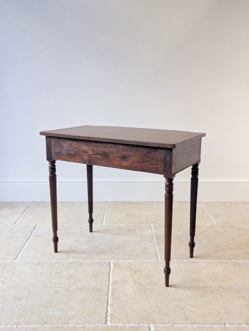 ANTIQUE REGENCY MAHOGANY BOWFRONTED SIDE TABLE C1820 - ADDITIONAL PHOTO 13