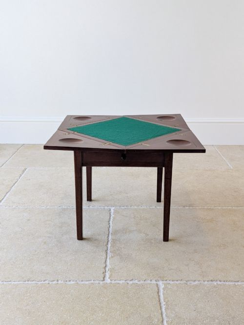 ANTIQUE EDWARDIAN MAHOGANY DIMINUTIVE ENVELOPE CARD TABLE C1910 - ADDITIONAL PHOTO 12