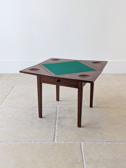 ANTIQUE EDWARDIAN MAHOGANY DIMINUTIVE ENVELOPE CARD TABLE C1910 - ADDITIONAL PHOTO 18