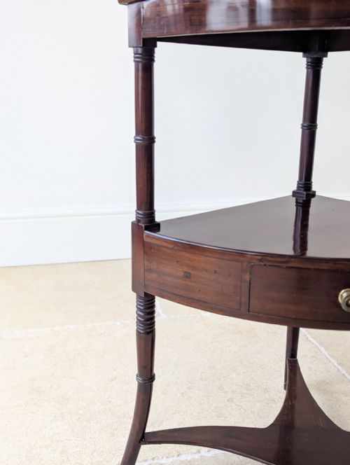 ANTIQUE REGENCY MAHOGANY TIERED CORNER STAND C1820 - ADDITIONAL PHOTO 4