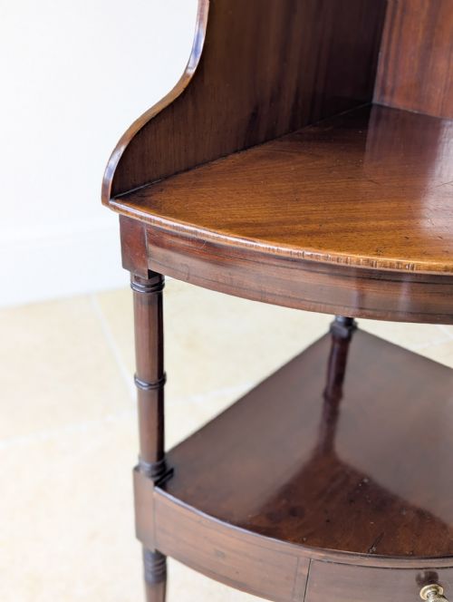 ANTIQUE REGENCY MAHOGANY TIERED CORNER STAND C1820 - ADDITIONAL PHOTO 6