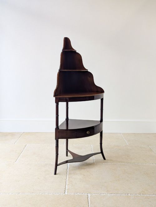 ANTIQUE REGENCY MAHOGANY TIERED CORNER STAND C1820 - ADDITIONAL PHOTO 11