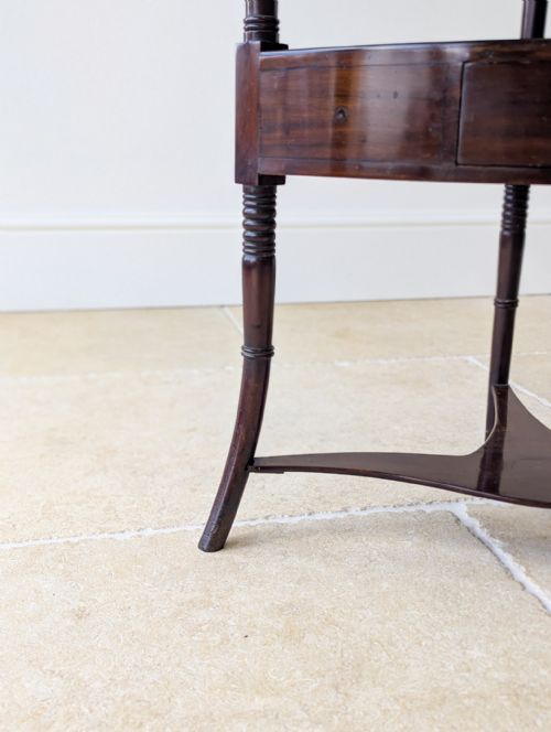 ANTIQUE REGENCY MAHOGANY TIERED CORNER STAND C1820 - ADDITIONAL PHOTO 12
