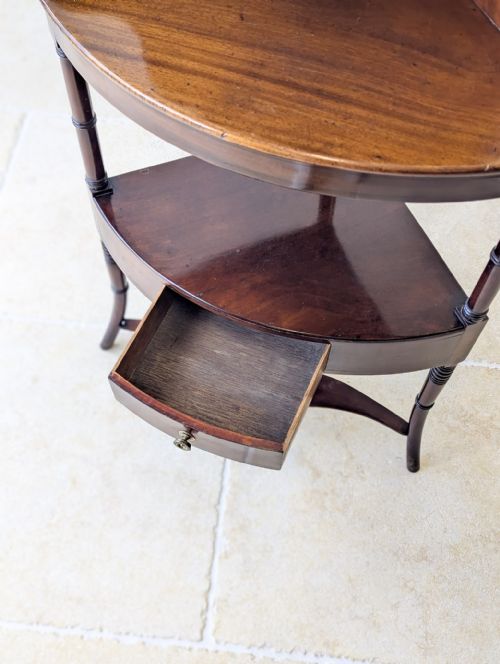 ANTIQUE REGENCY MAHOGANY TIERED CORNER STAND C1820 - ADDITIONAL PHOTO 14