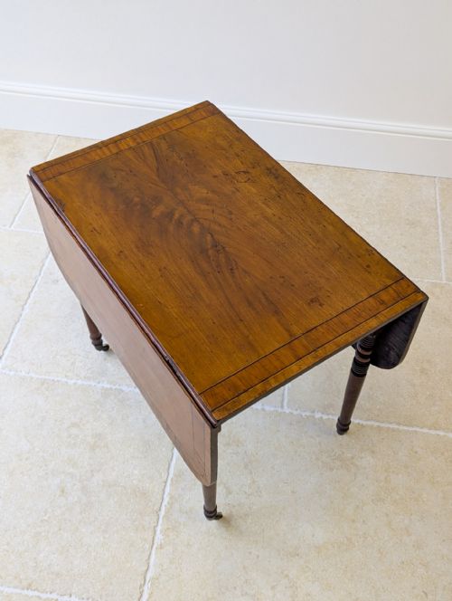 ANTIQUE REGENCY MAHOGANY PEMBROKE TABLE C1820 - ADDITIONAL PHOTO 6
