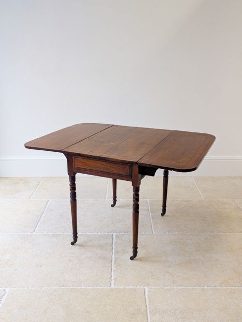 ANTIQUE REGENCY MAHOGANY PEMBROKE TABLE C1820 - ADDITIONAL PHOTO 7