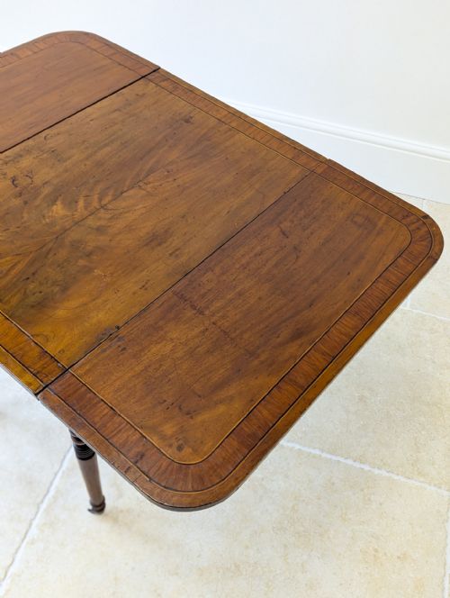ANTIQUE REGENCY MAHOGANY PEMBROKE TABLE C1820 - ADDITIONAL PHOTO 10