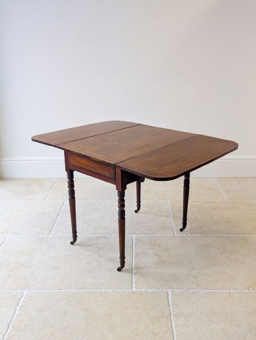 ANTIQUE REGENCY MAHOGANY PEMBROKE TABLE C1820 - ADDITIONAL PHOTO 14
