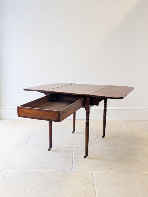 ANTIQUE REGENCY MAHOGANY PEMBROKE TABLE C1820 - ADDITIONAL PHOTO 18