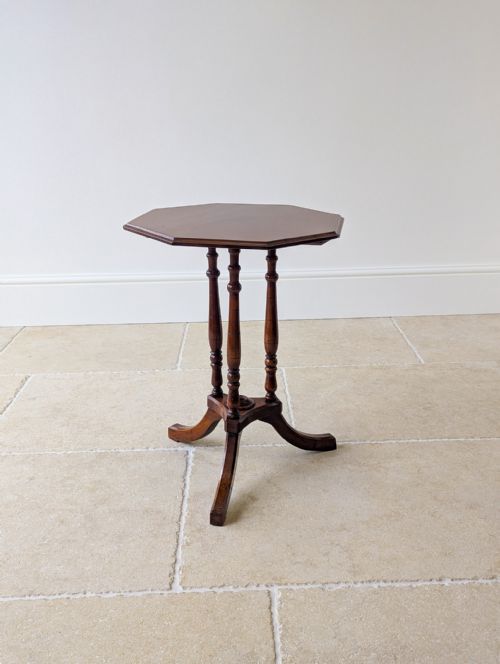 ANTIQUE REGENCY MAHOGANY OCTAGONAL OCCASIONAL TABLE C1820 - ADDITIONAL PHOTO 2