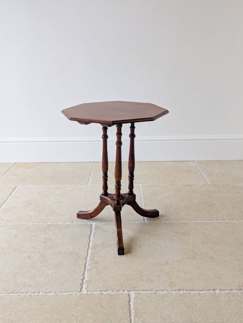 ANTIQUE REGENCY MAHOGANY OCTAGONAL OCCASIONAL TABLE C1820 - ADDITIONAL PHOTO 4