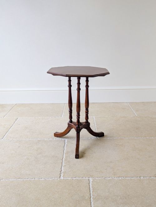 ANTIQUE REGENCY MAHOGANY OCTAGONAL OCCASIONAL TABLE C1820 - ADDITIONAL PHOTO 6