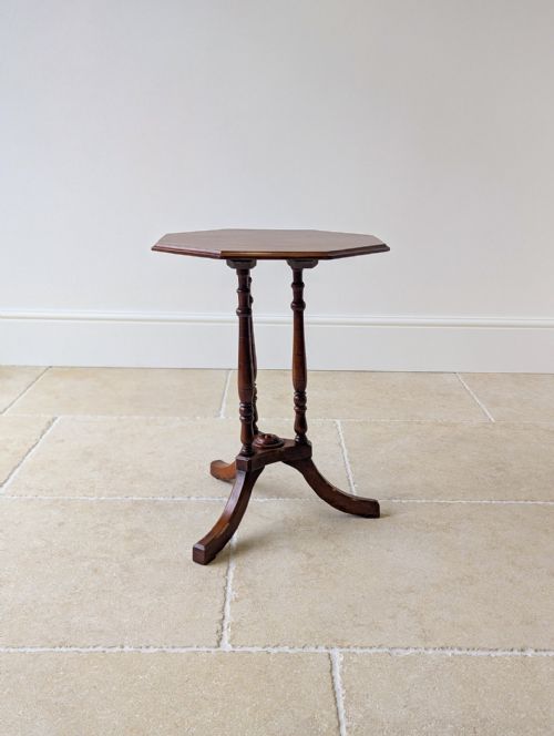 ANTIQUE REGENCY MAHOGANY OCTAGONAL OCCASIONAL TABLE C1820 - ADDITIONAL PHOTO 7