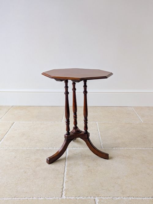 ANTIQUE REGENCY MAHOGANY OCTAGONAL OCCASIONAL TABLE C1820 - ADDITIONAL PHOTO 9