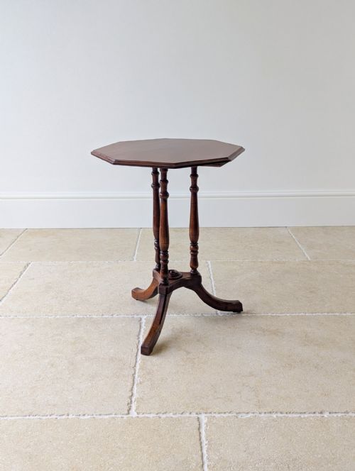 ANTIQUE REGENCY MAHOGANY OCTAGONAL OCCASIONAL TABLE C1820 - ADDITIONAL PHOTO 12