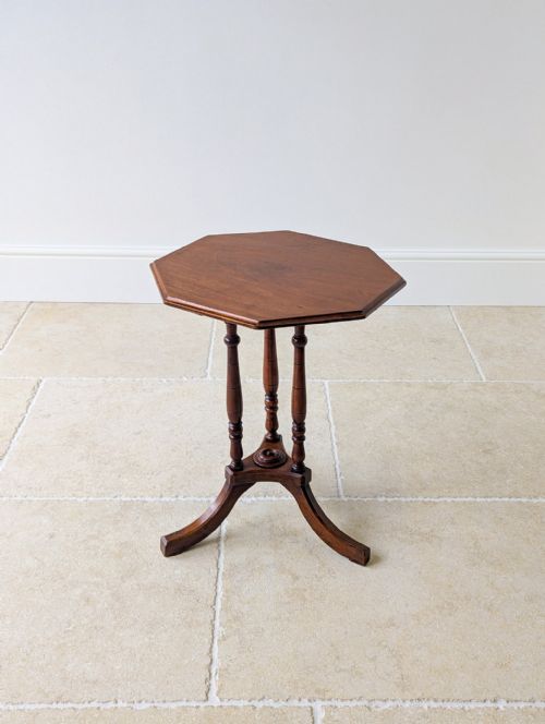 ANTIQUE REGENCY MAHOGANY OCTAGONAL OCCASIONAL TABLE C1820 - ADDITIONAL PHOTO 14