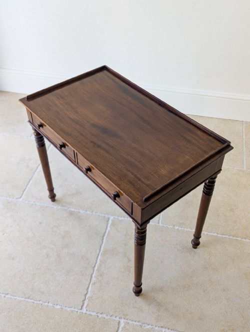 ANTIQUE WILLIAM IV MAHOGANY WRITING TABLE C1830 - ADDITIONAL PHOTO 1