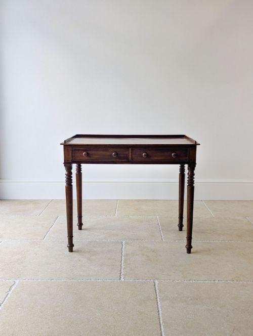 ANTIQUE WILLIAM IV MAHOGANY WRITING TABLE C1830 - ADDITIONAL PHOTO 2