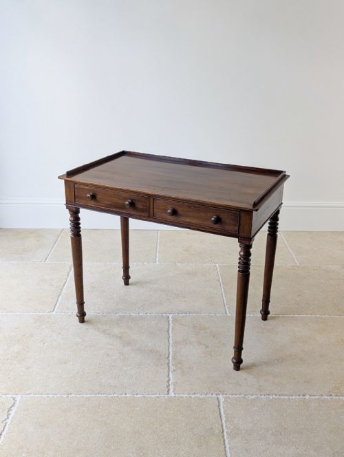 ANTIQUE WILLIAM IV MAHOGANY WRITING TABLE C1830 - ADDITIONAL PHOTO 4