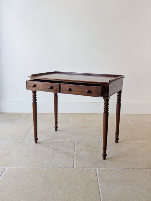ANTIQUE WILLIAM IV MAHOGANY WRITING TABLE C1830 - ADDITIONAL PHOTO 6