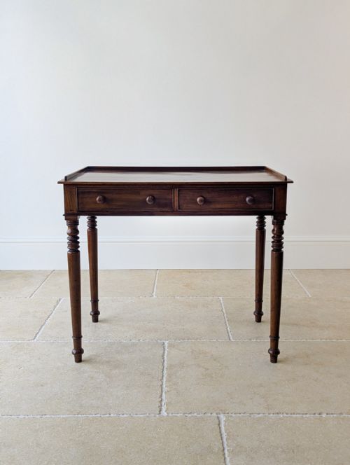 ANTIQUE WILLIAM IV MAHOGANY WRITING TABLE C1830 - ADDITIONAL PHOTO 8