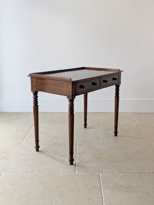 ANTIQUE WILLIAM IV MAHOGANY WRITING TABLE C1830 - ADDITIONAL PHOTO 10